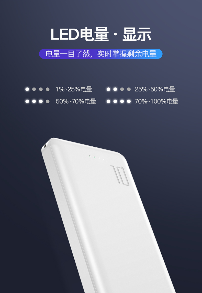 TOTU nhỏ điện thoại di động sạc kho báu nhanh phí dung lượng cao siêu mỏng phí flash di động cho Mac vivo OPPO điện thoại kê Huawei Android phổ 10.000 đàn ông và phụ nữ mA - Ngân hàng điện thoại di động pin dự phòng năng lượng mặt trời