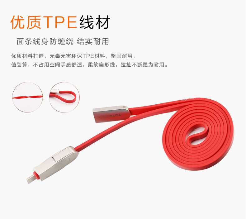 TOTU Zinc Alloy Connector Rhombic Quick Charge Lightning+Micro USB Candy Cable for Apple iPhone iPad Android Smartphones Tablet