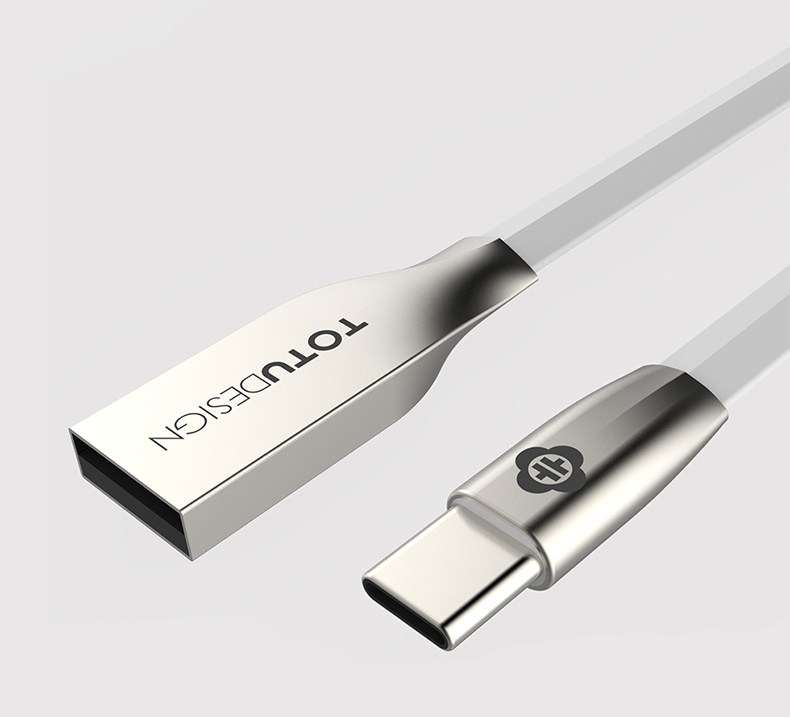 TOTU Zinc Alloy Connector Rhombic Quick Charge Type-C Cable for MacBook LeEco Type-C Input Devices