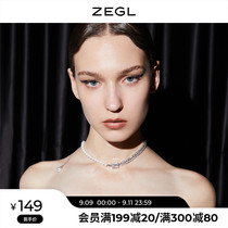 ZENGLIU advanced sense artificial Pearl stitching necklace female light luxury niche choker choker Net red neck chain