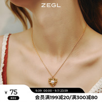 ZEGL Baroque love necklace female light luxury niche port style retro premium sense choker 2021 New Tide