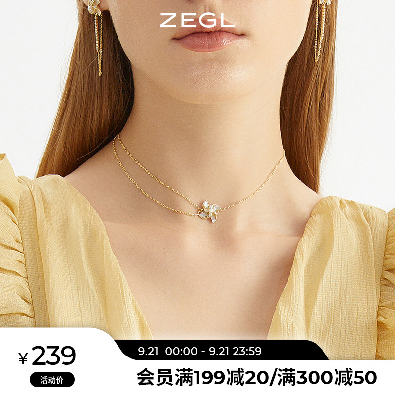 ZEGL designer style fairy tale 925 sterling silver windmill necklace female light luxury niche advanced temperament choker