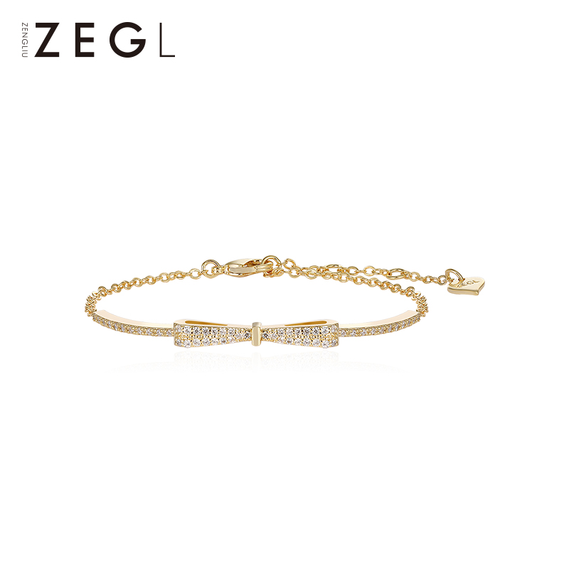 ZENGLIU bow light luxury bracelet women ins niche design simple temperament birthday gifts to girlfriend jewelry