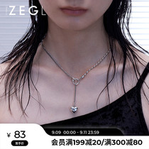ZENGLIU European and American retro love necklace female niche design Y-shaped choker sweater chain 2021 New