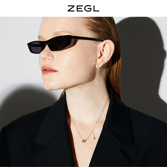 ZEGL small waist necklace women's 2024 new light luxury niche design golden spring and summer sweater chain clavicle chain