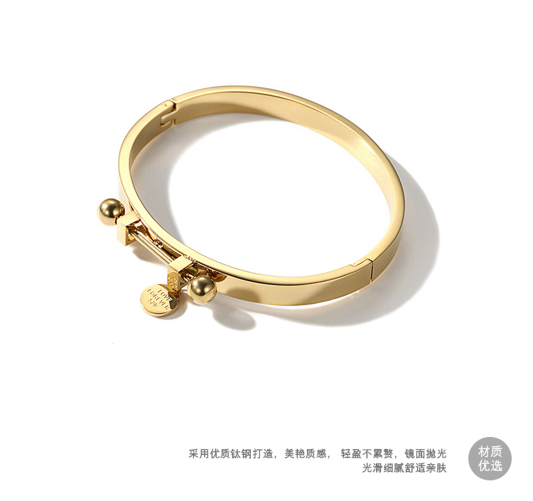 ZENGLIU Nhật Bản và Hàn Quốc cặp đôi vòng tay chữ Nữ mạ vàng hồng 18k vòng đeo tay đơn giản trang sức hipster vòng trầm hương