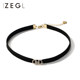 Dark choker necklace women's black rope leather rope clavicle chain short neck jewelry neck strap black choker necklace