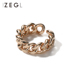 Nhẫn ZENGLIU đơn giản mở nhẫn nữ mạ vàng 18k chỉ số vàng nhẫn Nhật Bản và cặp đôi hipster cá tính nhẫn cưới pnj Nhẫn