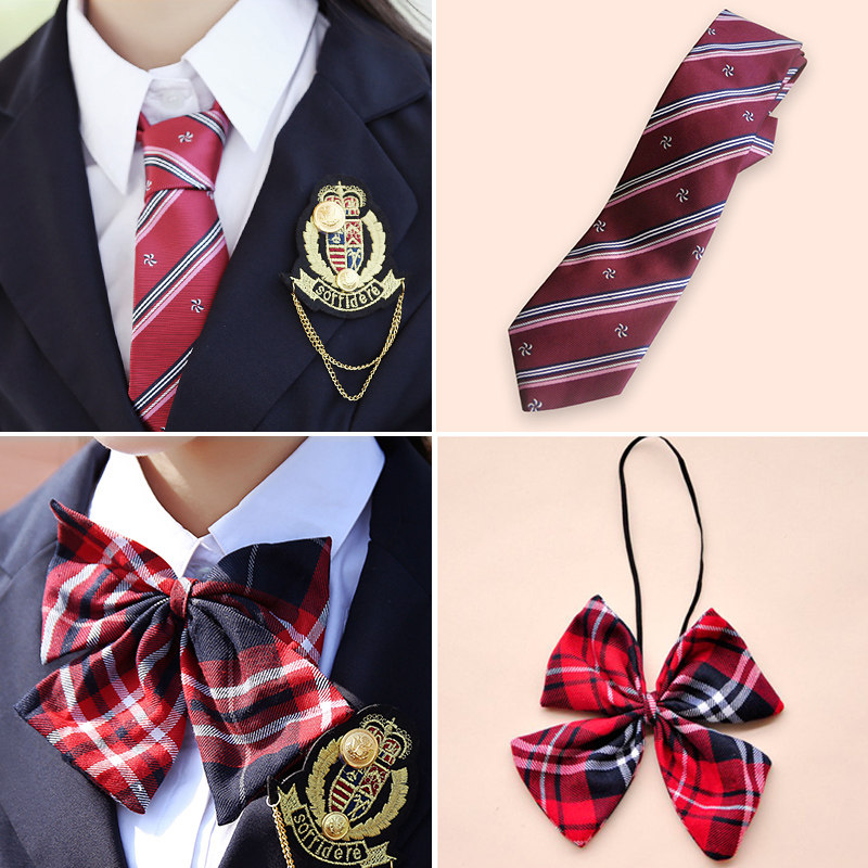 [USD 5.48] Ryino Korean version of the school uniform bow student