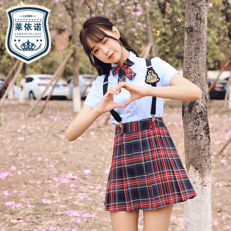 Class suit Summer suit Student British Feng Shui hand suit School uniform Korean version of college style middle school student JK uniform Graduation suit