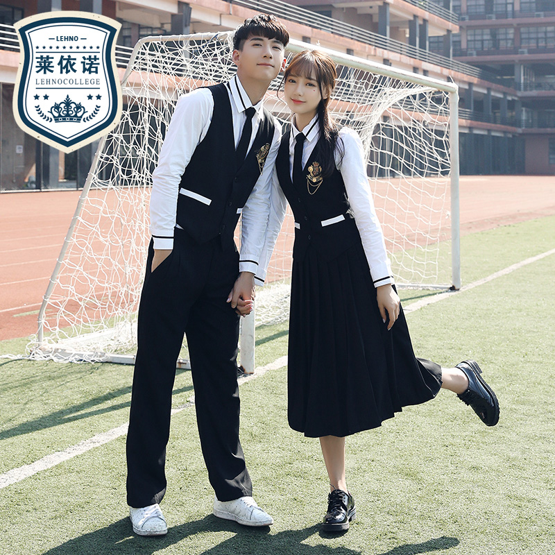 British College style middle school students shirt School uniform suit Graduation suit jk uniform Sailor suit Korean campus style class suit