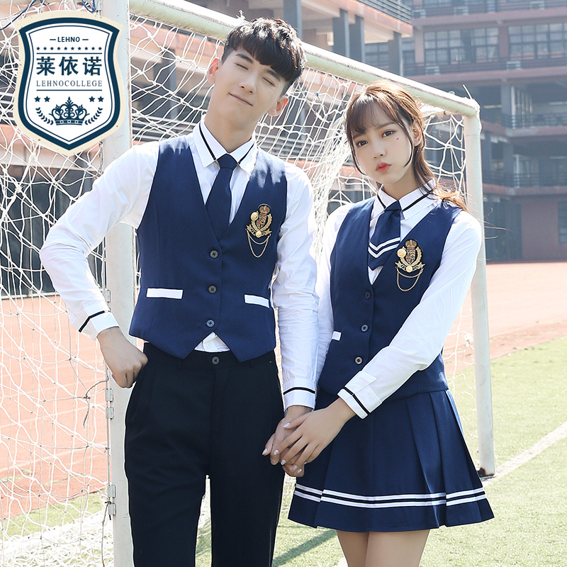 British style College style school uniform Spring and autumn jk uniform Middle school graduation class uniform suit Japanese sailor uniform student uniform