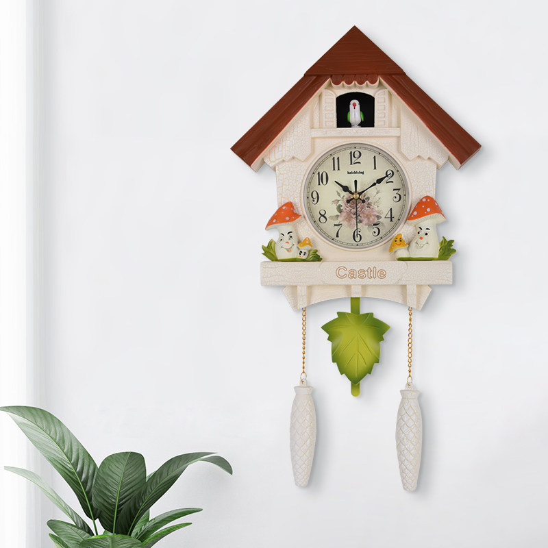 Living room cartoon hang clock times personality clock Home Children's bedroom clocks modern creative minimalist fashion bell hanging watch-Taobao