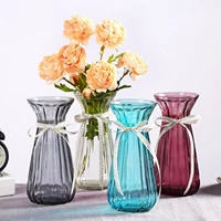 Mặt bàn đặt chai thủy tinh bình thủy tinh chai hoa thủy canh cảnh quan hoa thủy tiên hoa trang trí hoa giả - Vase / Bồn hoa & Kệ chậu nhựa trắng