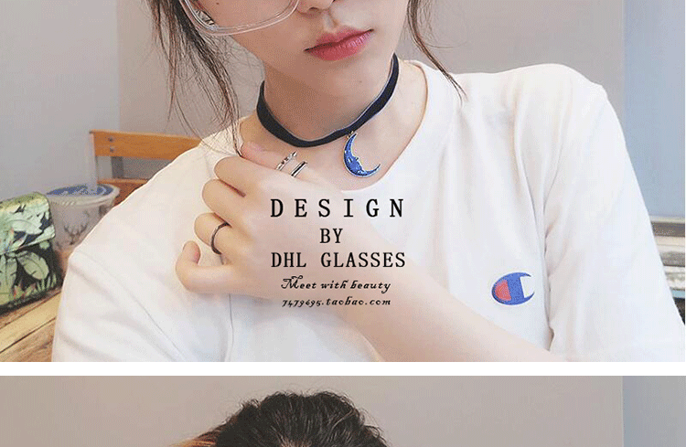 Net màu đỏ với kính râm khung vuông kính râm nam và nữ retro khung kính lớn khung phẳng có thể được trang bị cận thị kính cận đẹp