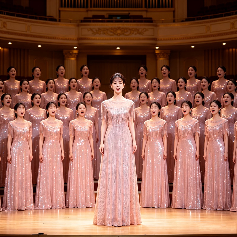 Chorus Costumes, Performance Costumes, Women's Long Skirts, New Adult Choir Stage Costumes, Host Competition Performance Evening Dresses