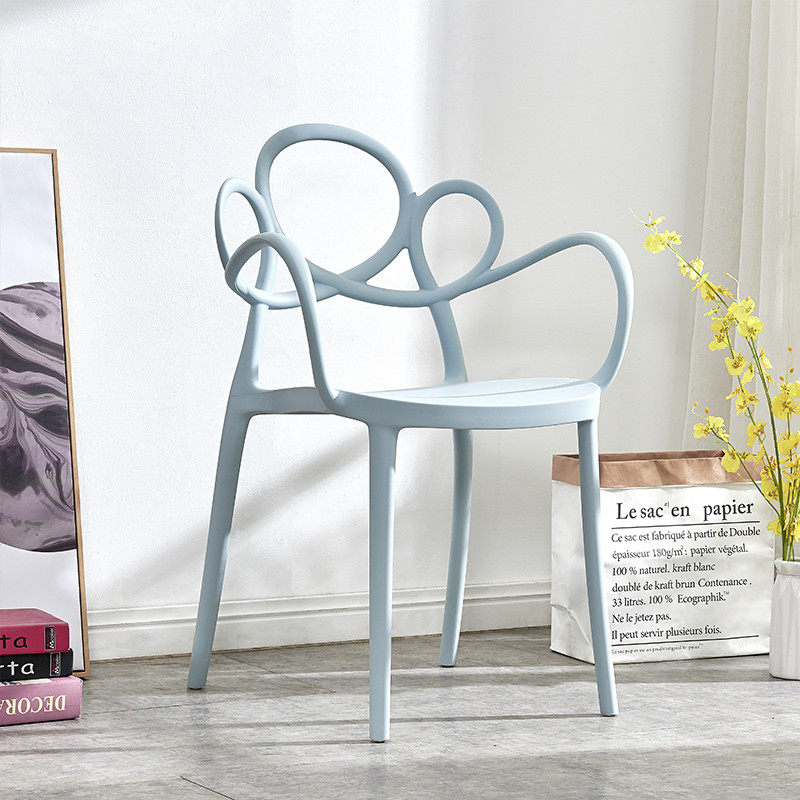 ISUN Nordic Original Designer Chair Brief Dining Chair Denmark Ins Wind Plastic Mesh Red Chair Modern Café