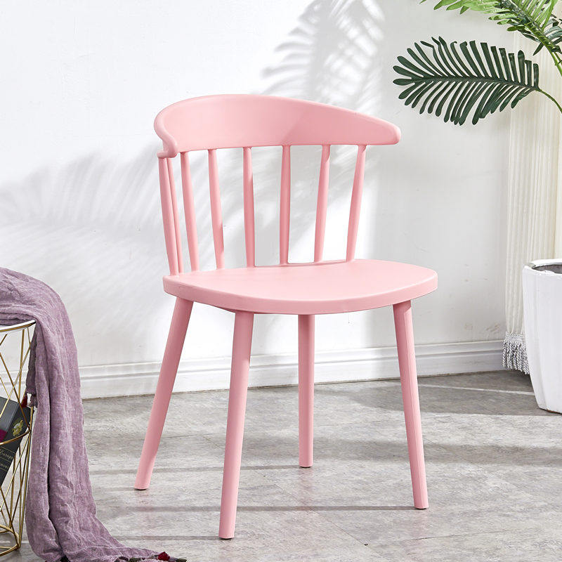 Windsor Chair Nordic Wind Chair Plastic Dining Chair Backrest Modern Minima Home Desk Chair Talks Sloth Casual Chair