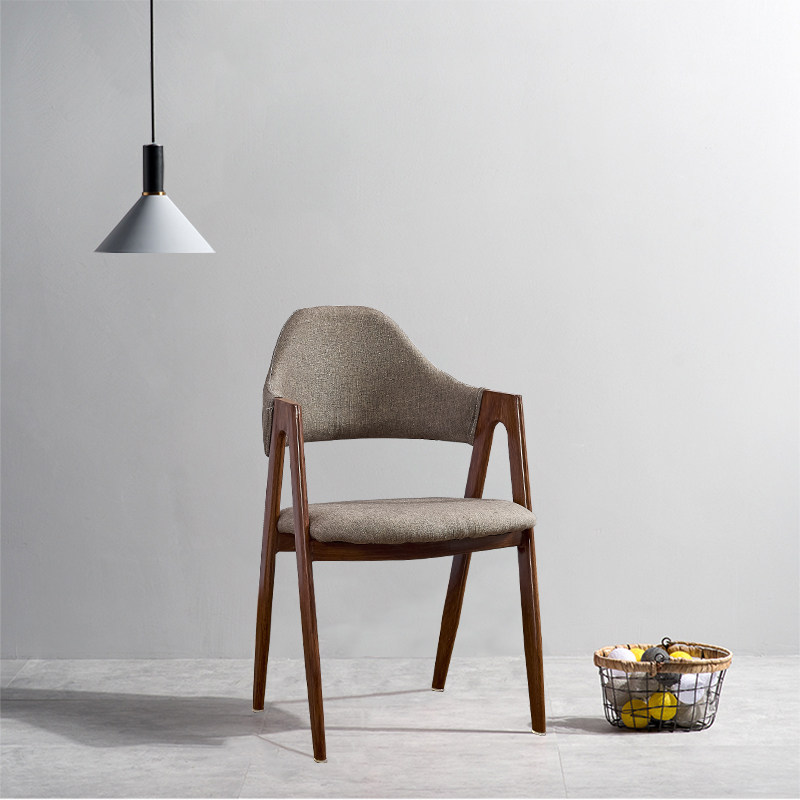 Nordic style dining table and chair combination chair modern minimalist desk chair net red iron stool backrest home adult dining chair