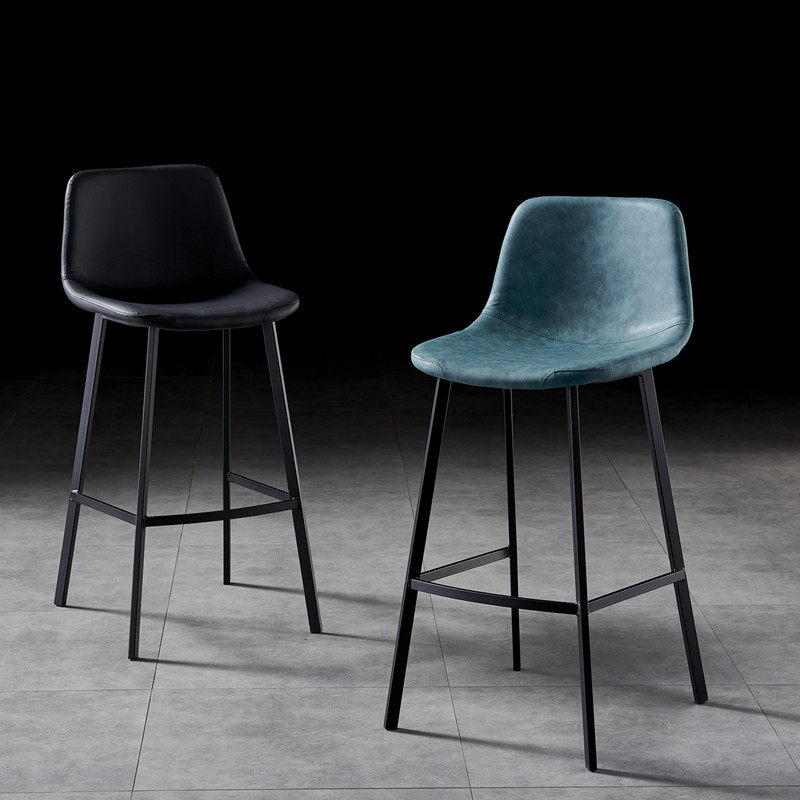 Nordic bar stool modern minimalist high chair high stool bar chair home high stool back light luxury bar stool