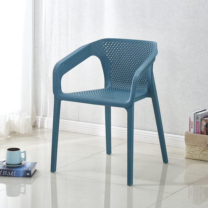 Nordic Apartment Design Casual Public Area Home Armchair Dining Chair Computer Chair Plastic Backrest Chair Stool Loft