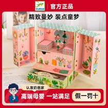 DJECO Music Box Mystery Garden Octaonic Box Wood First Decorated Box Containing Girl Dancing Children Birthday Present