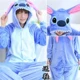 Stitch phim hoạt hình một bộ đồ ngủ nữ flannel mùa thu và mùa đông nam cặp đôi kích thước lớn con hổ quỷ dơi động vật