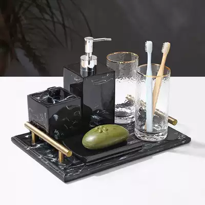 Nordic wash suit Light luxury bathroom five-piece set Creative hotel powder room tooth cup bathroom wash kit combination