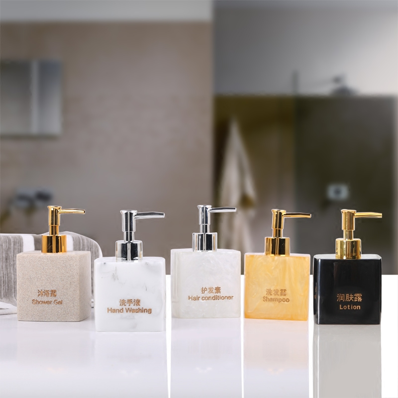 Hotel custom hand sanitizer bottle Nordic high-end creative lotion bottled shampoo shower gel press sub-bottling