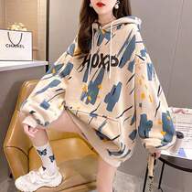 2022 Spring New Big Code Spicy Moms Pregnant Womens Clothing Women Loose out of the alphabet Even cap Long sleeves pregnant women blouses