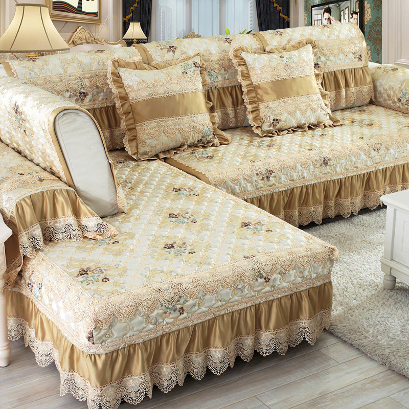 Sofa cover all-inclusive universal cover four seasons non-slip universal custom European leather sofa cushion Nordic simple and modern