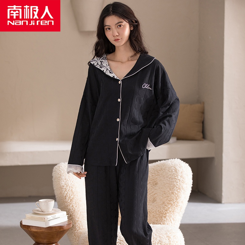 Antarctic pajamas lady spring and autumn summer long sleeve cotton spring and summer 2021 new home clothing red suit