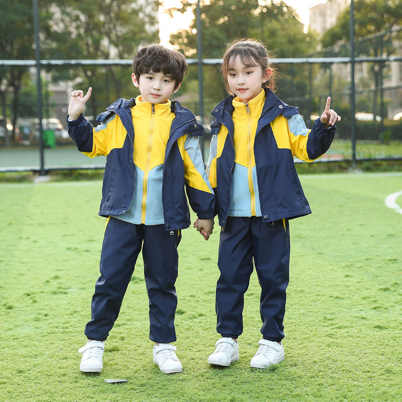 Kindergarten Garden clothes autumn and winter clothing Primary school uniforms Children's Games Children's Games Banserve windproof three-in-one suit