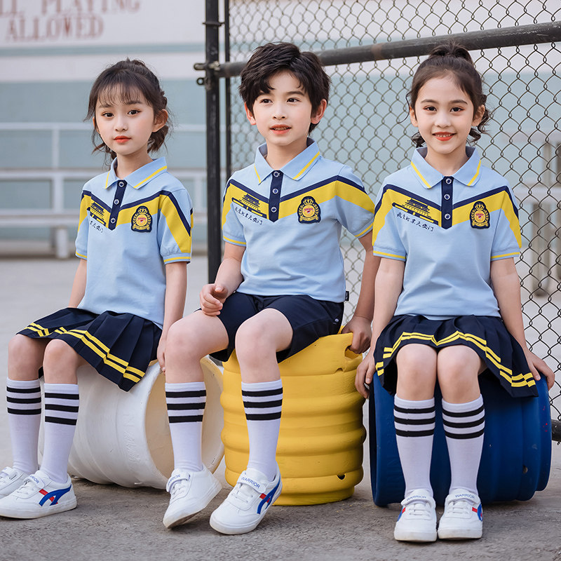 Kindergarten garden clothes summer clothes college style children's performance clothes class clothes summer cotton short-sleeved primary school uniform suits