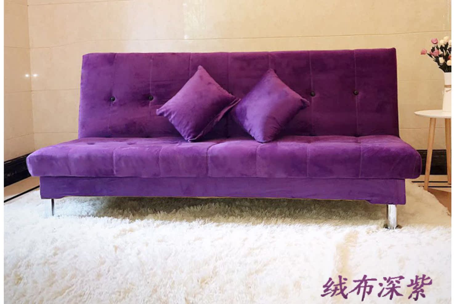 Sofa kích thước nhỏ 1,2 / 1,5 m 1,8 m có thể gập lại đơn giản đôi ba phòng khách học sofa - Ghế sô pha ghế sô pha gỗ