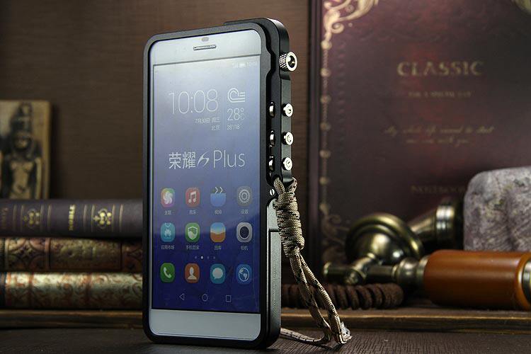 SIMON Mechanical Arm Trigger Aluminum Alloy Metal Bumper Outdoor Case Cover for Huawei Honor 6 Plus