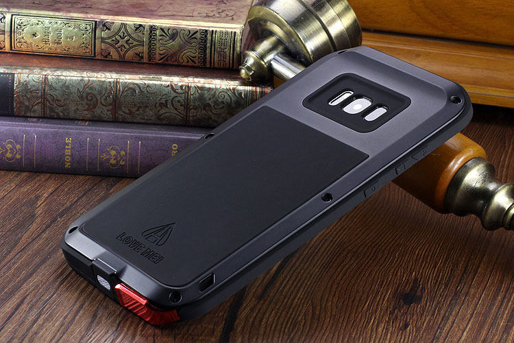 LOVE MEI Powerful Water Resistant Shockproof Dust/Dirt/Snow Proof Aluminum Metal Outdoor Heavy Duty Case Cover for Samsung Galaxy S8 & Samsung Galaxy S8 Plus