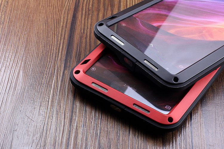 LOVE MEI Powerful Water Resistant Shockproof luminum Metal Gorilla Glass Heavy Duty Case Cover for Xiaomi Mi MIX