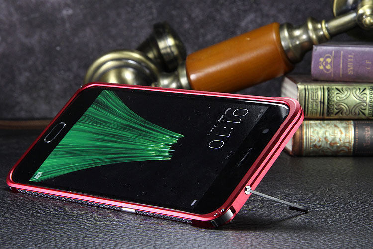 iMatch Slim Light Aluminum Metal Shockproof Bumper Case with Kickstand for OPPO R11 & OPPO R11 Plus