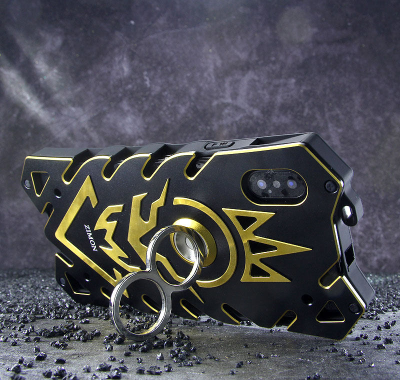 SIMON New THOR II Magnetic Bracket Aviation Aluminum Alloy Shockproof Armor Metal Case Cover for Apple iPhone X