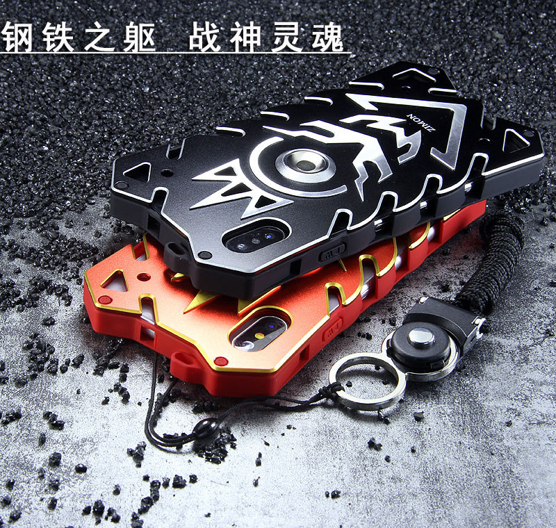 SIMON New THOR II Magnetic Bracket Aviation Aluminum Alloy Shockproof Armor Metal Case Cover for Apple iPhone X