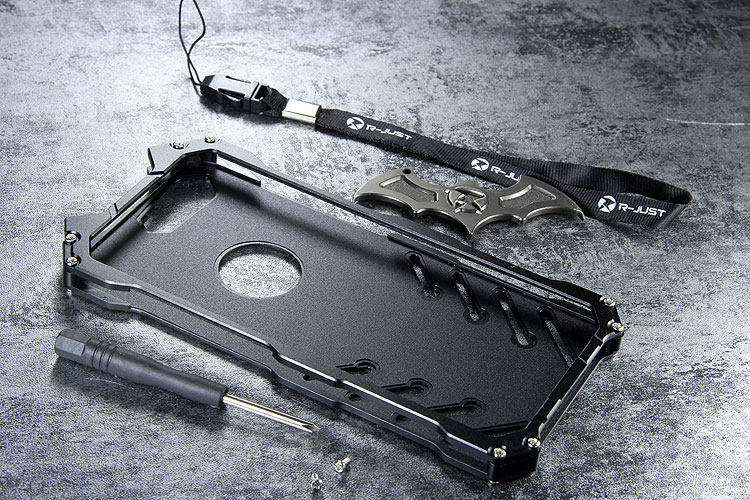 R-Just Batman Shockproof Aluminum Shell Metal Case with Custom Stent for OnePlus 5