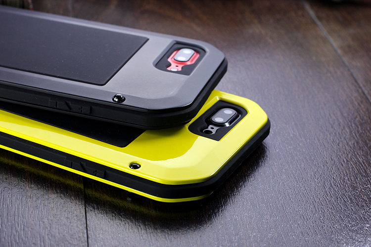 LOVE MEI Powerful Water Resistant Shockproof Dust/Dirt/Snow Proof Aluminum Metal Outdoor Gorilla Glass Heavy Duty Case Cover for Apple iPhone 7 Plus & iPhone 7