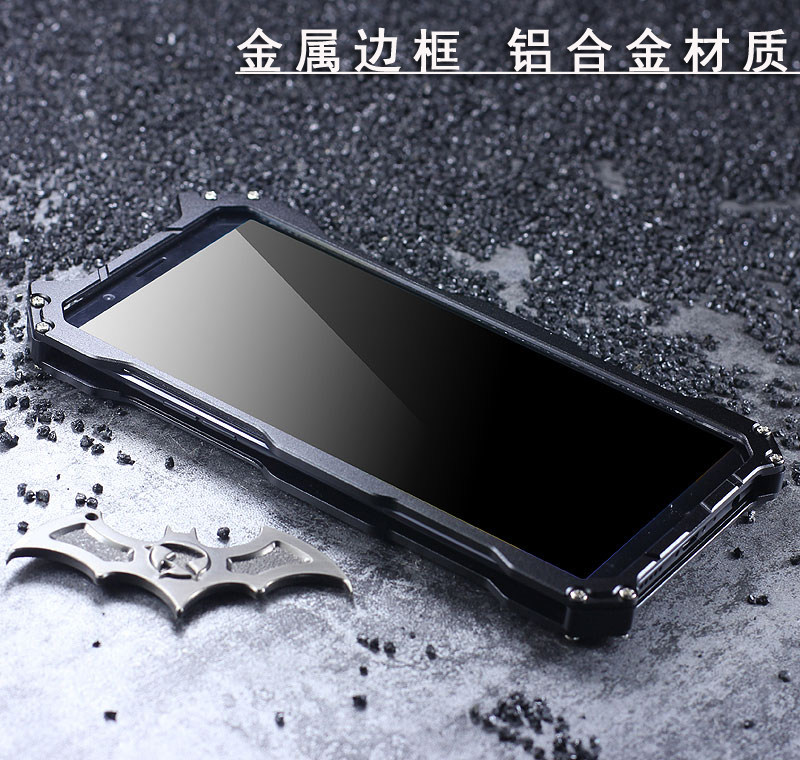 R-Just Batman Shockproof Aluminum Shell Metal Case with Custom Stent for OPPO R11s Plus & OPPO R11s