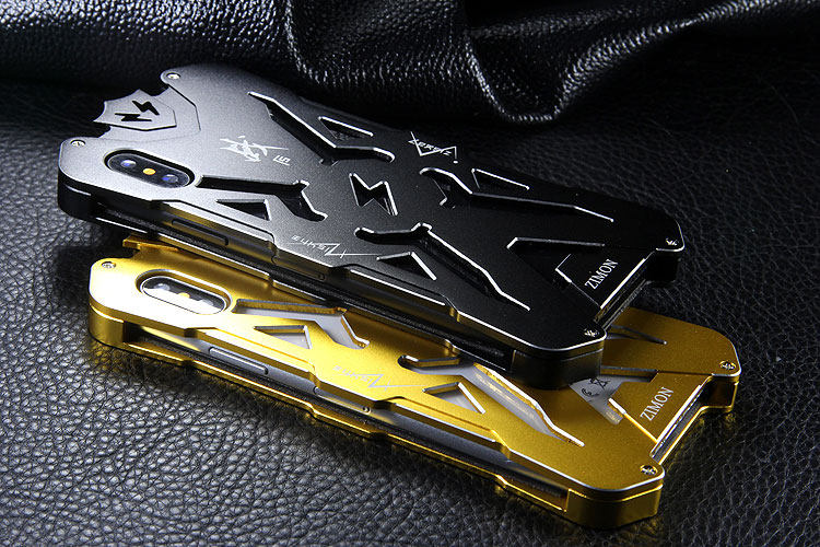 SIMON THOR Aviation Aluminum Alloy Shockproof Armor Metal Case Cover for Apple iPhone X