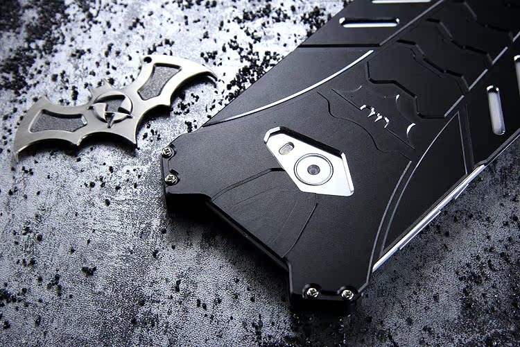 R-Just Batman Shockproof Aluminum Shell Metal Case with Custom Stent for Xiaomi Mi Note 2