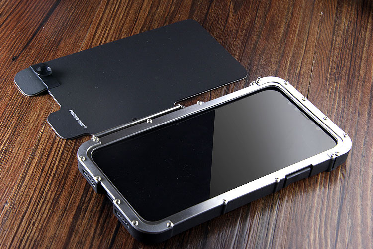 Armor King Iron Man Luxury Shockproof Stainless Steel Aluminum Metal Flip Case Cover for Apple iPhone X
