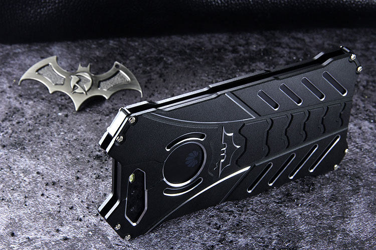 R-Just Batman Shockproof Aluminum Shell Metal Case with Custom Batarang Stent for Huawei P10 & Huawei P10 Plus