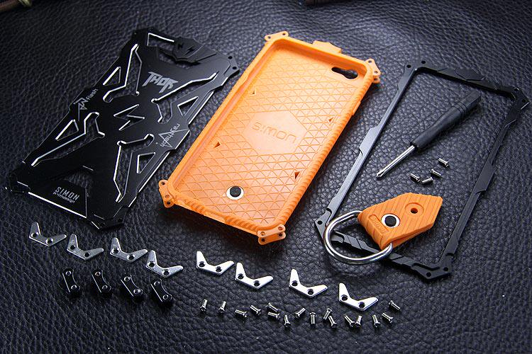 SIMON THOR Outdoor Aviation Aluminum Alloy Rugged Shockproof Armor Metal Case Cover for Apple iPhone 6S Plus/6 Plus & iPhone 6S