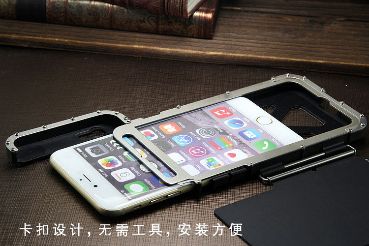 Armor King Iron Man Luxury Shockproof Stainless Steel Aluminum Metal Flip Case Cover for Apple iPhone 6S Plus/6 Plus & iPhone 6